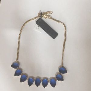 J Crew blue gem choker necklace. Tags still on.